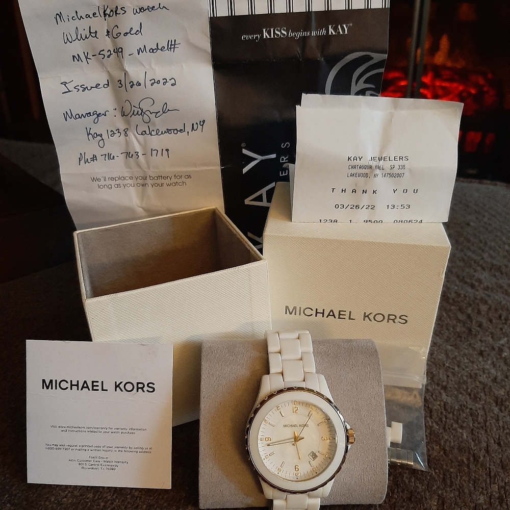 MK White Watch